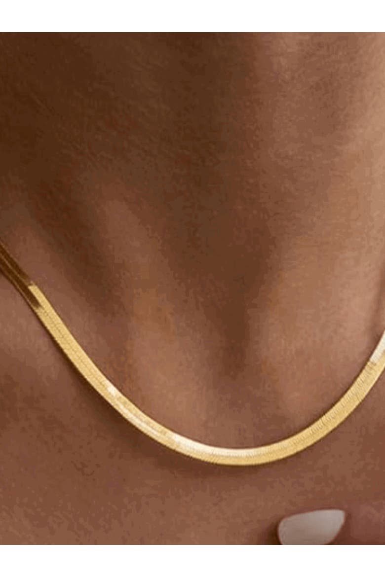 Gold Snake Chain Necklace Sleek and Timeless Elegance, Alternate, color, Gold