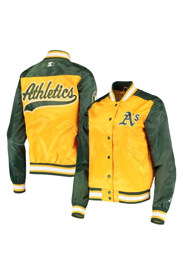 Women's Starter Gold Oakland Athletics The Legend Full-Snap Jacket, Main, color, Gold