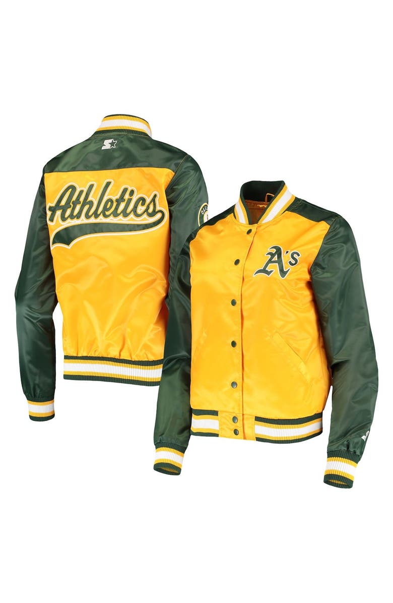 STARTER Women's Starter Gold Oakland Athletics The Legend Full-Snap Jacket, Main, color, Gold