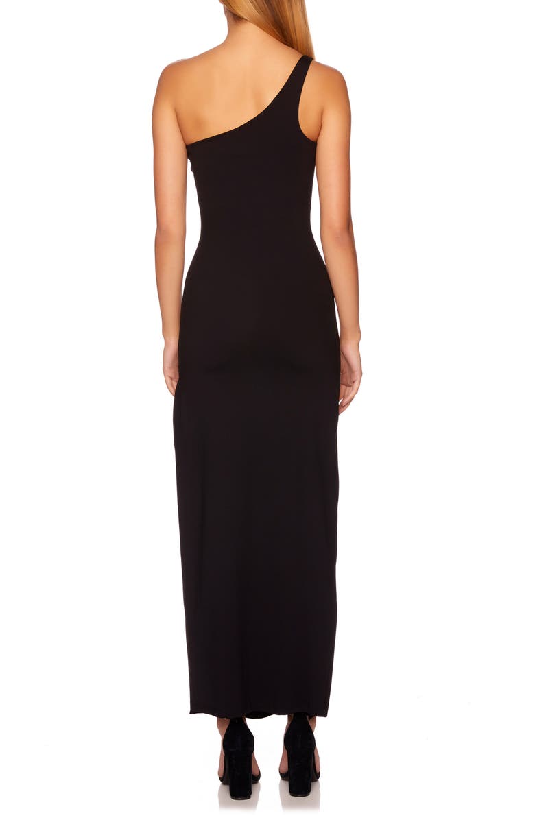 Susana Monaco One-Shoulder Cutout High Slit Maxi Dress, Alternate, color,