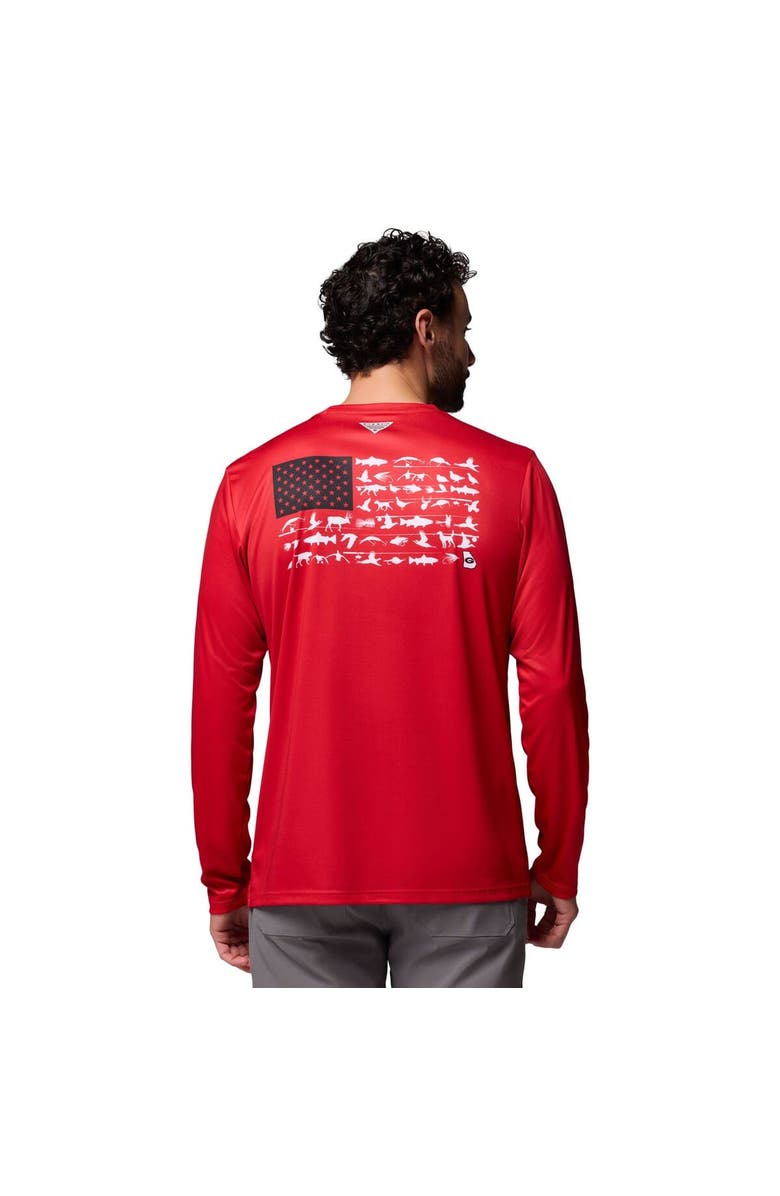 Columbia Men's Columbia Red Georgia Bulldogs PHG Terminal Shot Long Sleeve T-Shirt, Alternate, color, Red