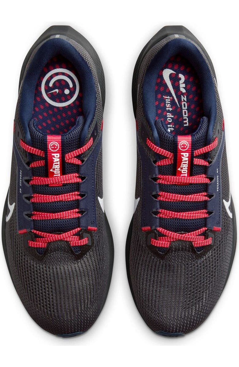 Nike Unisex Nike Anthracite New England Patriots Zoom Pegasus 40 Running Shoe, Alternate, color,