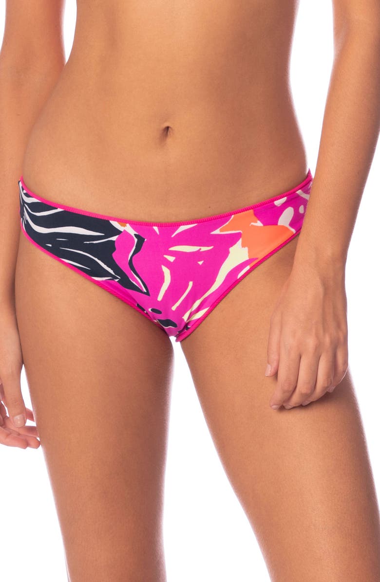 Maaji Hot Magenta Sublimity Reversible Bikini Bottoms, Alternate, color, 