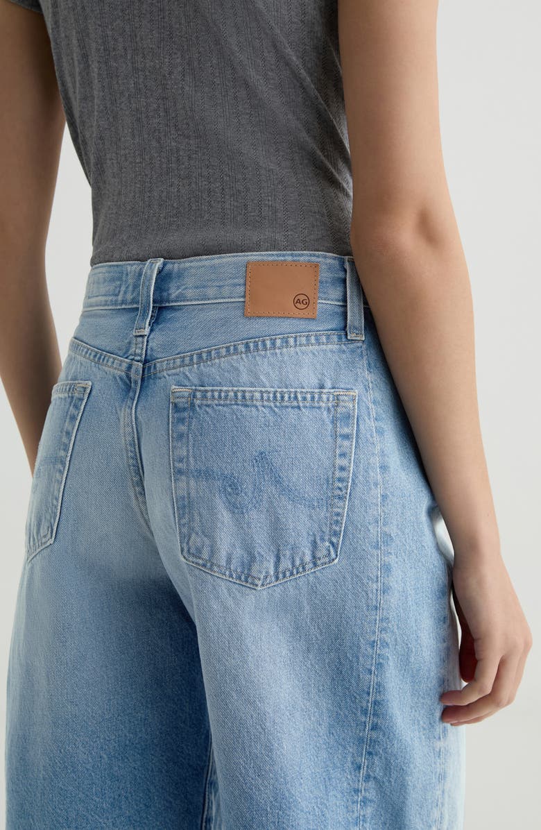 AG Hattie High Waist Barrel Denim Bermuda Shorts, Alternate, color, Mondrian