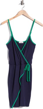 Loveappella Faux Wrap Sleeveless Dress