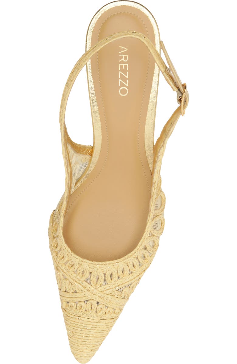 Arezzo Liz Slingback Pump, Alternate, color, Natural Gold