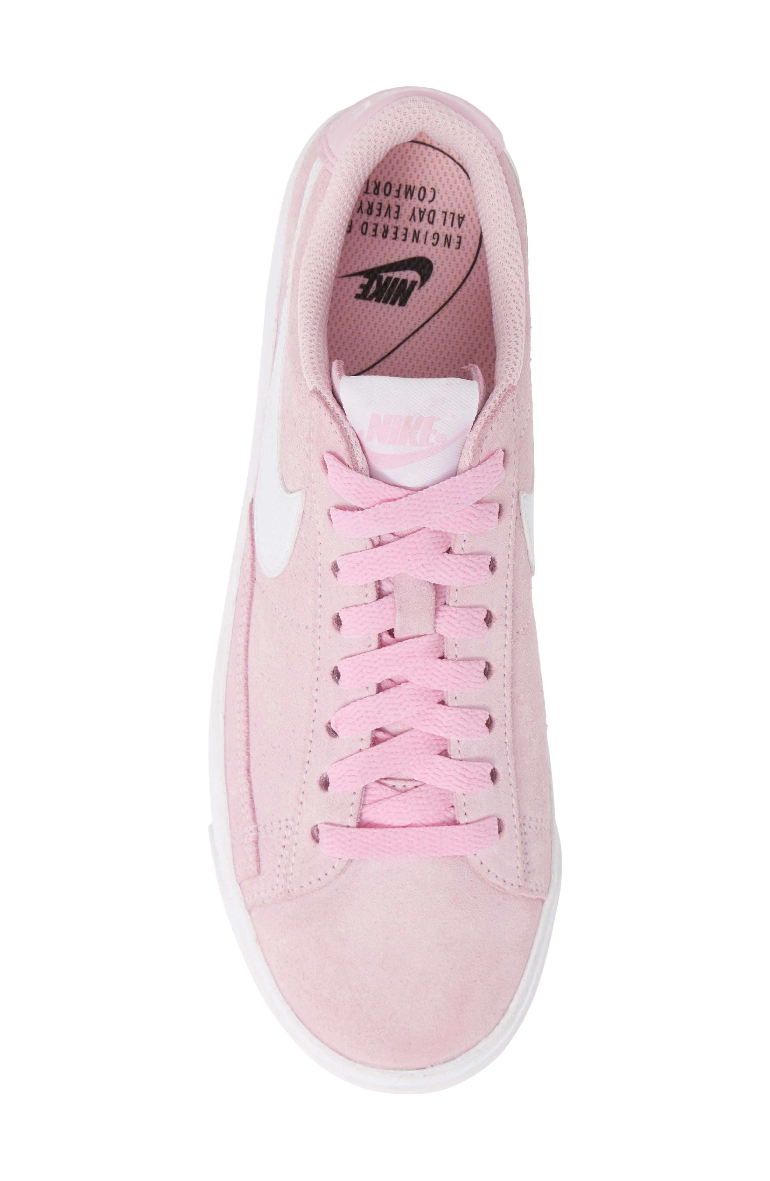 Blazer Low Sneaker, Alternate, color, PINK FOAM / WHITE/ WHITE