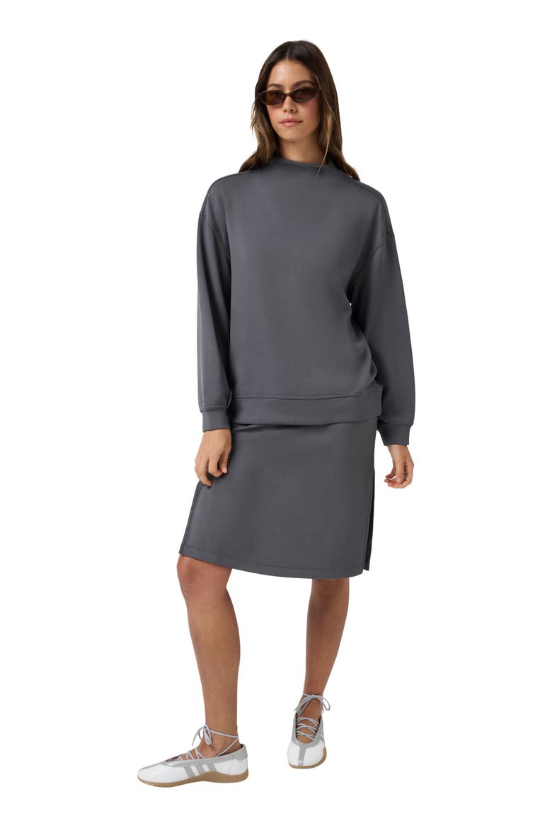 Skyloft Soft Funnel Neck Sweatshirt, Alternate, color, BLACKENED PEARL