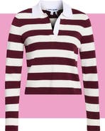 DKNY Jeans Striped Long Sleeve Polo Sweater