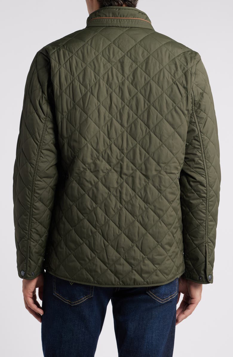 Peter Millar Suffolk Water Resistant Quilted Jacket, Alternate, color, Dark Olive