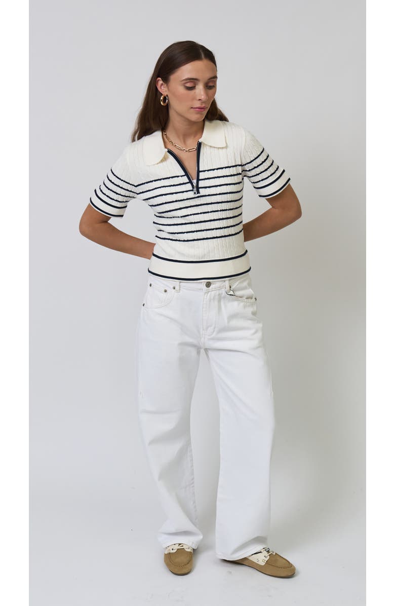 Central Park West Nevada Nautical Cable Polo, Alternate, color, 