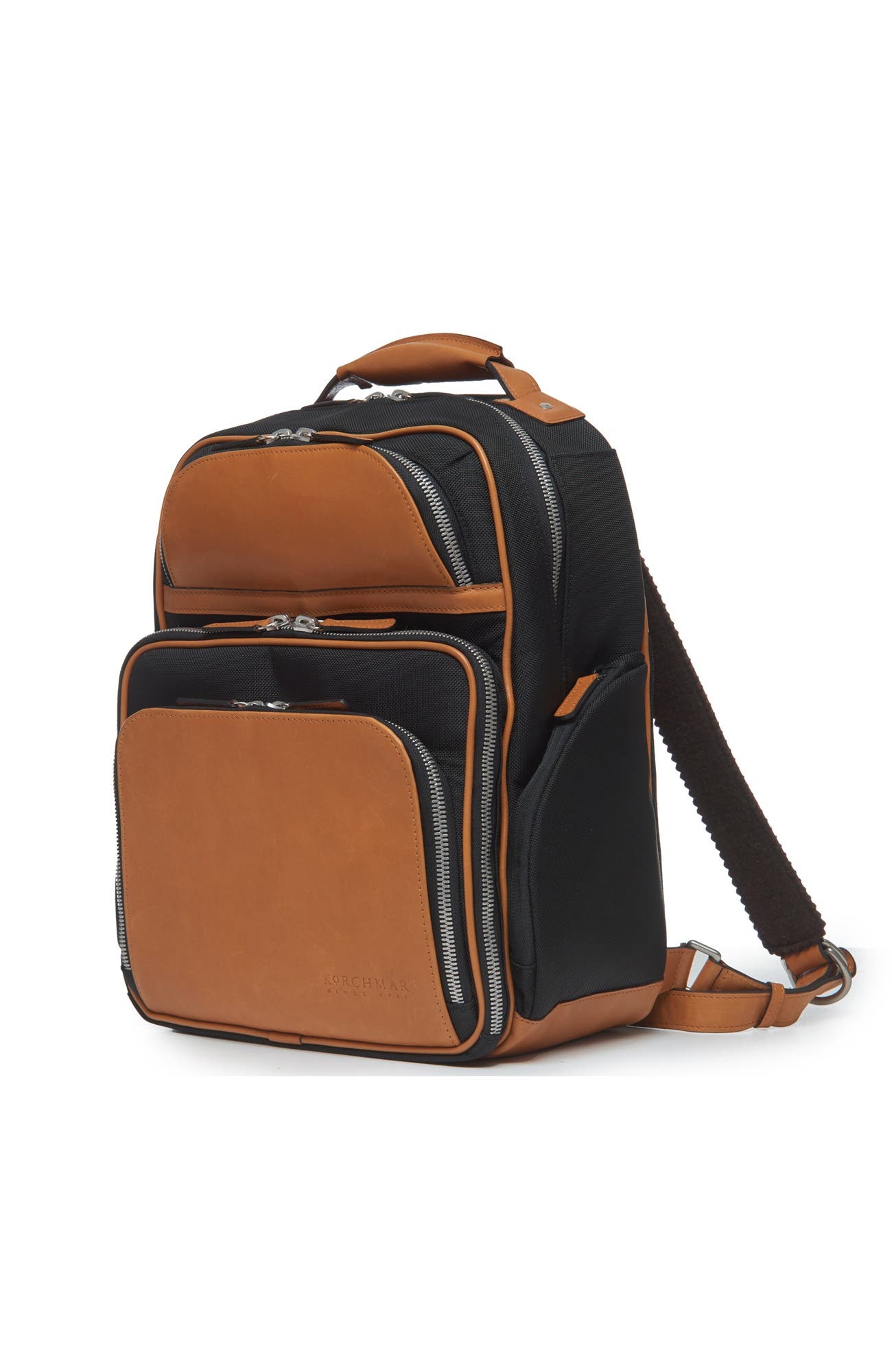 Mason Workday Ballistic Nylon and Leather Backpack, Alternate, color, Black