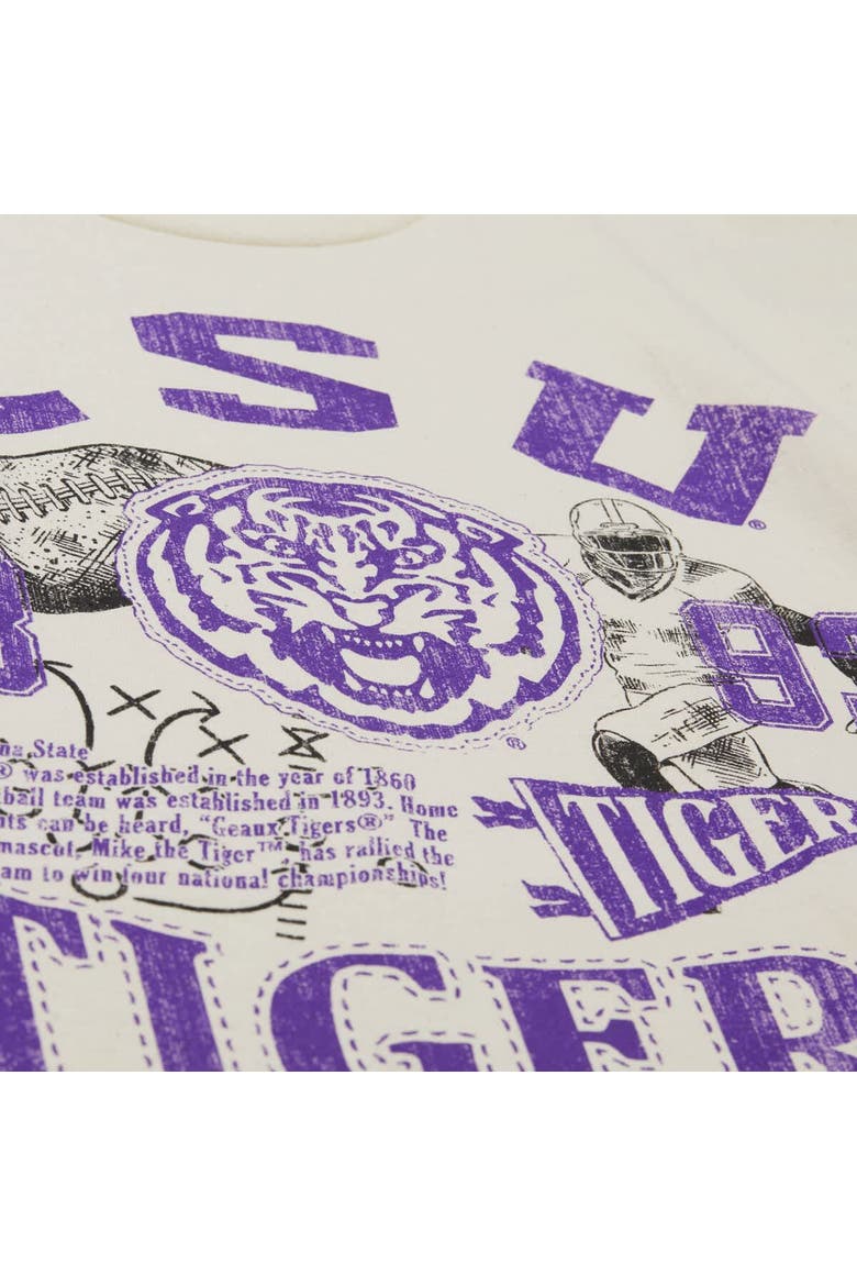 Men's Mitchell & Ness  Cream LSU Tigers Heritage Scholar T-Shirt, Alternate, color, Cream
