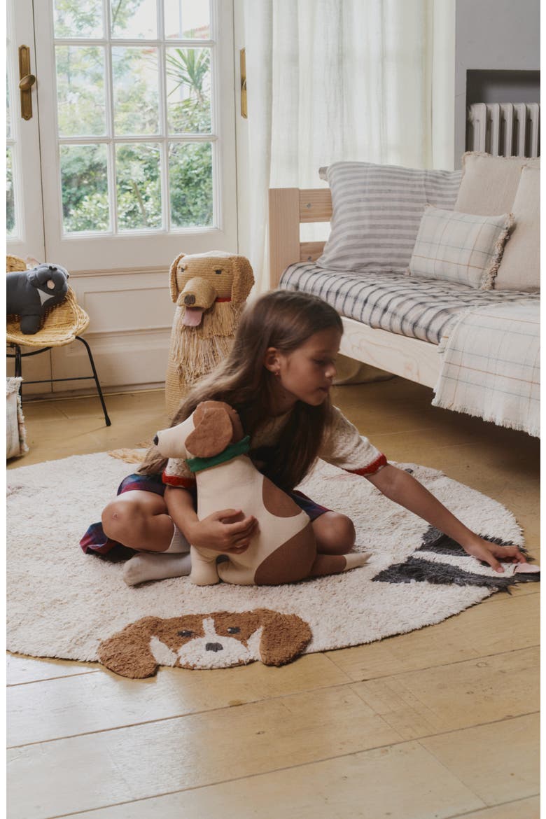Cooper Beagle Cushion, Alternate, color, TOFFEE NATURAL