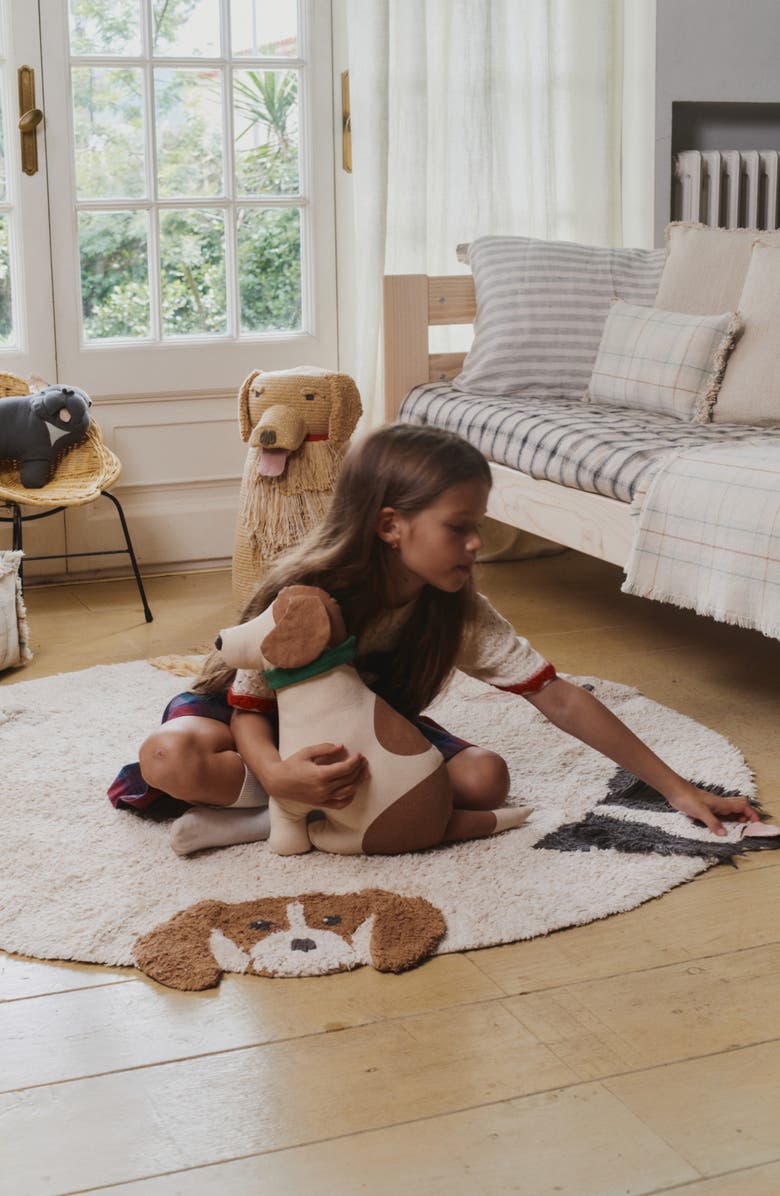 Lorena Canals Cooper Beagle Cushion, Alternate, color, Toffee Natural