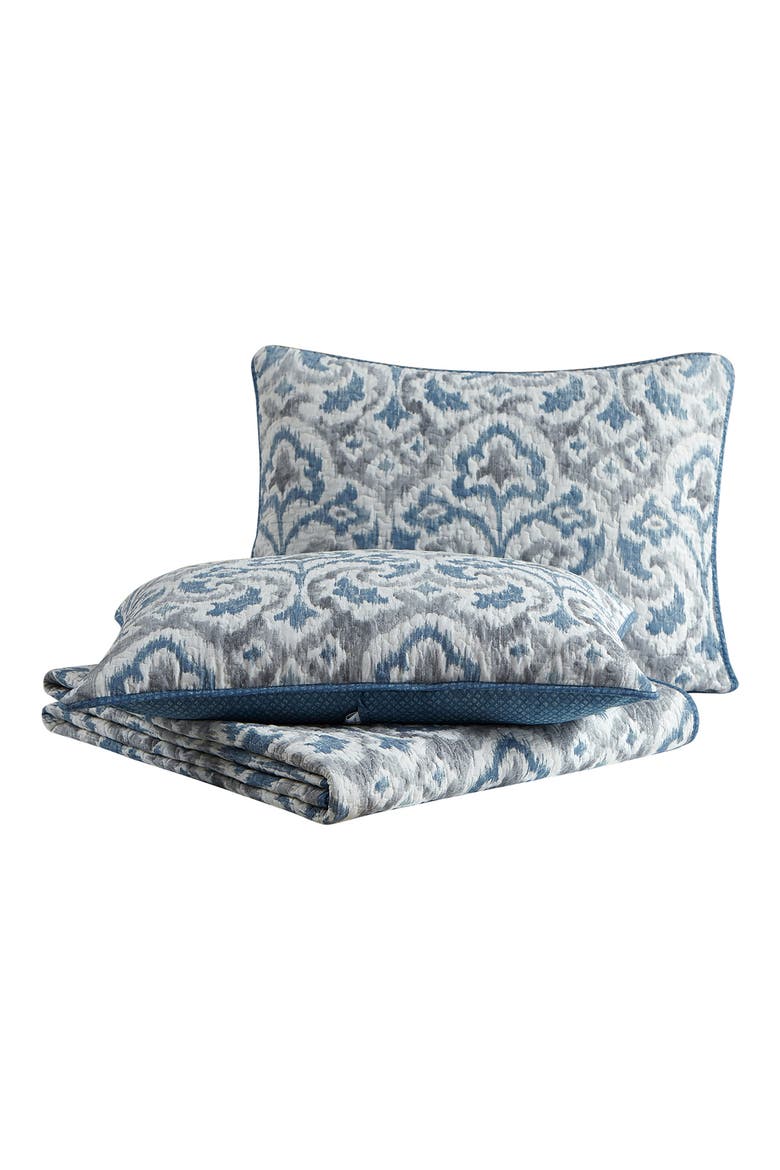 Cape Verde Cotton Quilt & Sham Set, Main, color, SMOKE
