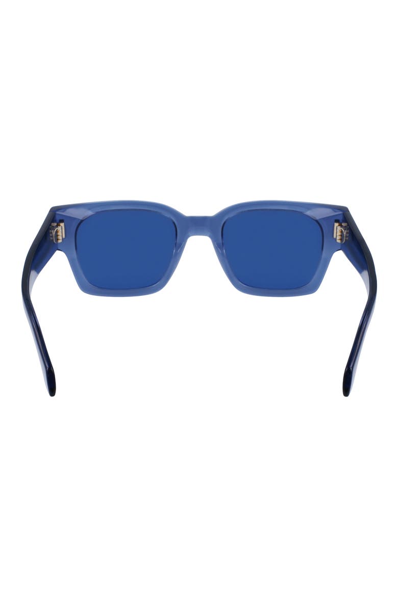 Rivets 52mm Square Sunglasses, Alternate, color, TRANSPARENT BLUE