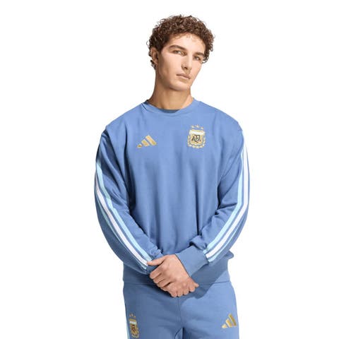 Men's adidas  Blue Argentina National Team FIFA x World Cup Alphaskin Crewneck Sweatshirt