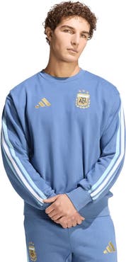 adidas Men's adidas  Blue Argentina National Team FIFA x World Cup Alphaskin Crewneck Sweatshirt