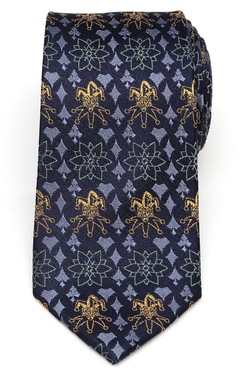 Cufflinks, Inc. Joker Print Silk Tie, Main, color, Blue