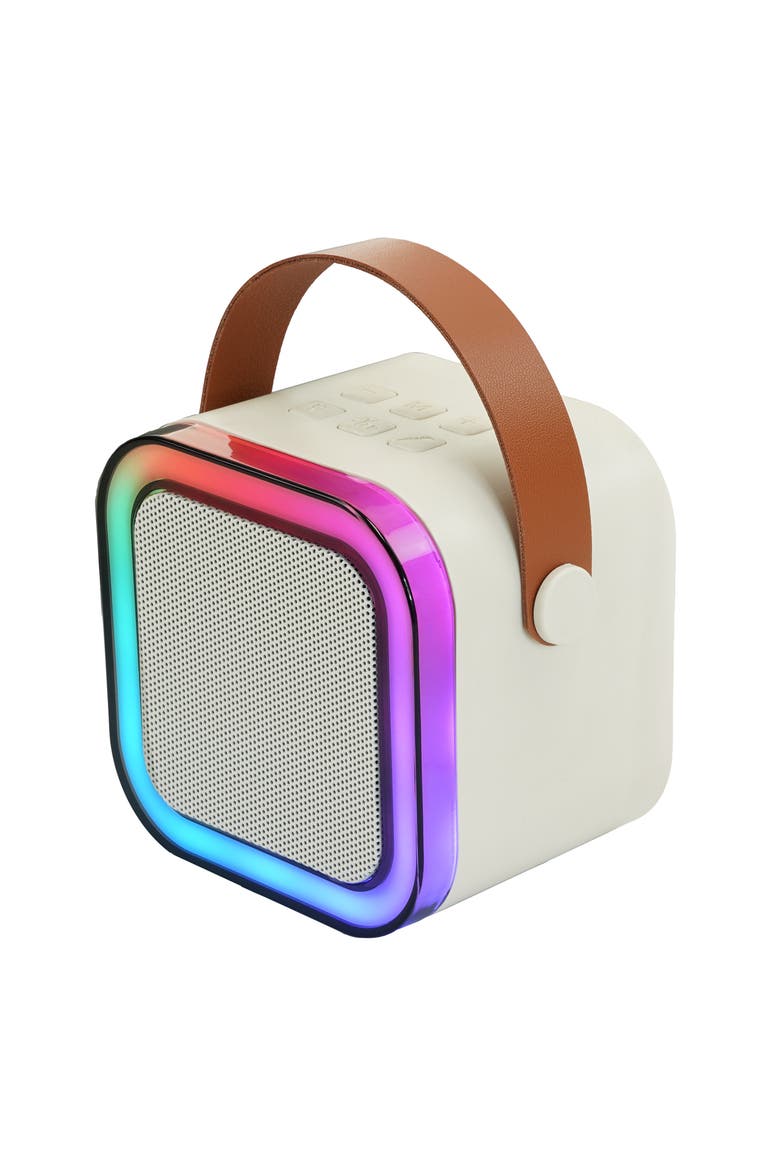 Mini Karaoke Bluetooth Speaker in Sahara Wireless Mic, Alternate, color, Beige
