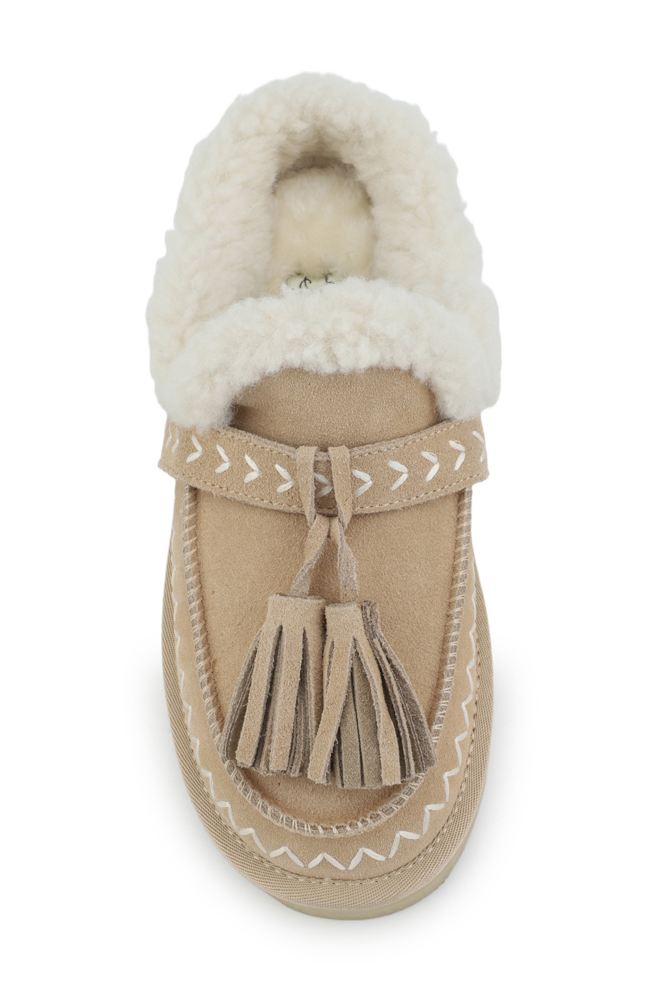 Charm Faux Shearling Lined Platform Slipper, Alternate, color, SAND SUEDE