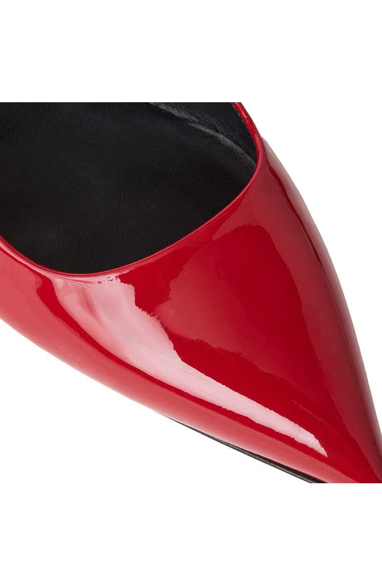 Bruno Magli Palerma Slingback Pointed Toe Kitten Heel Pump, Alternate, color, Berry Patent