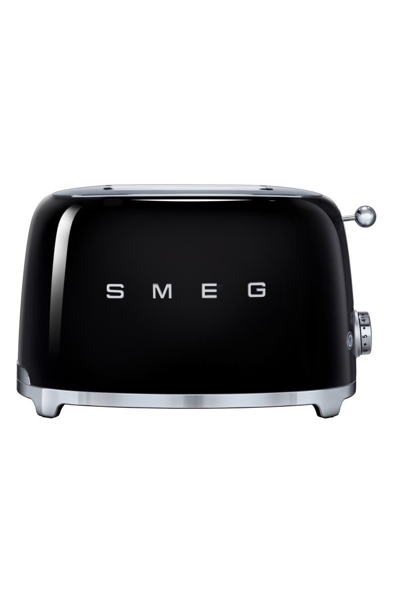 smeg 50s Retro Style Two-Slice Toaster, Main, color, Black