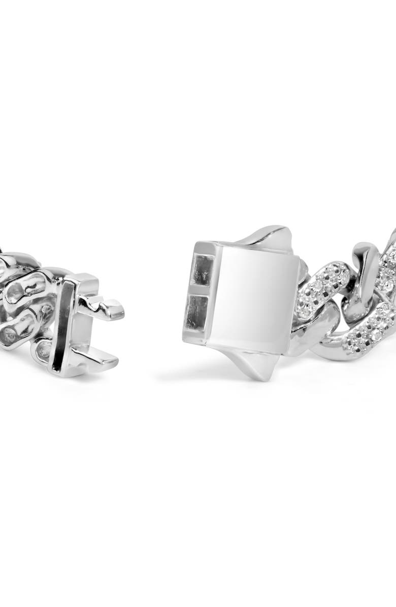 Haus of Brilliance Silver 1/2 Cttw Diamond Cuban Curb Chain Bracelet, Alternate, color, 