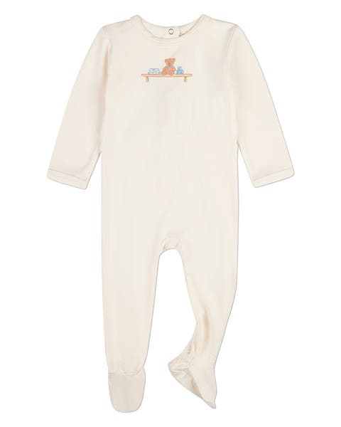 Baby Bear On A Shelf Back-Snap Footie