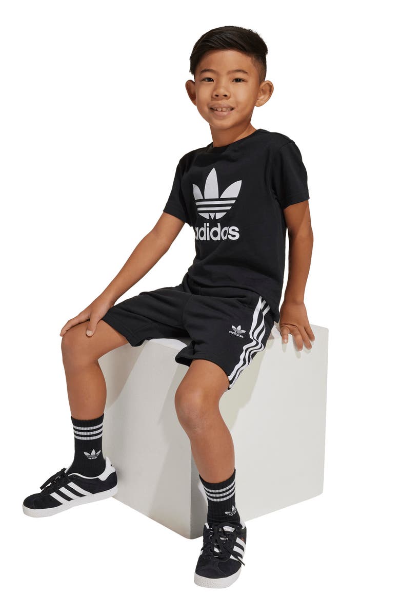 adidas Originals Kids' Adicolor Trefoil T-Shirt & Shorts Set, Alternate, color, 
