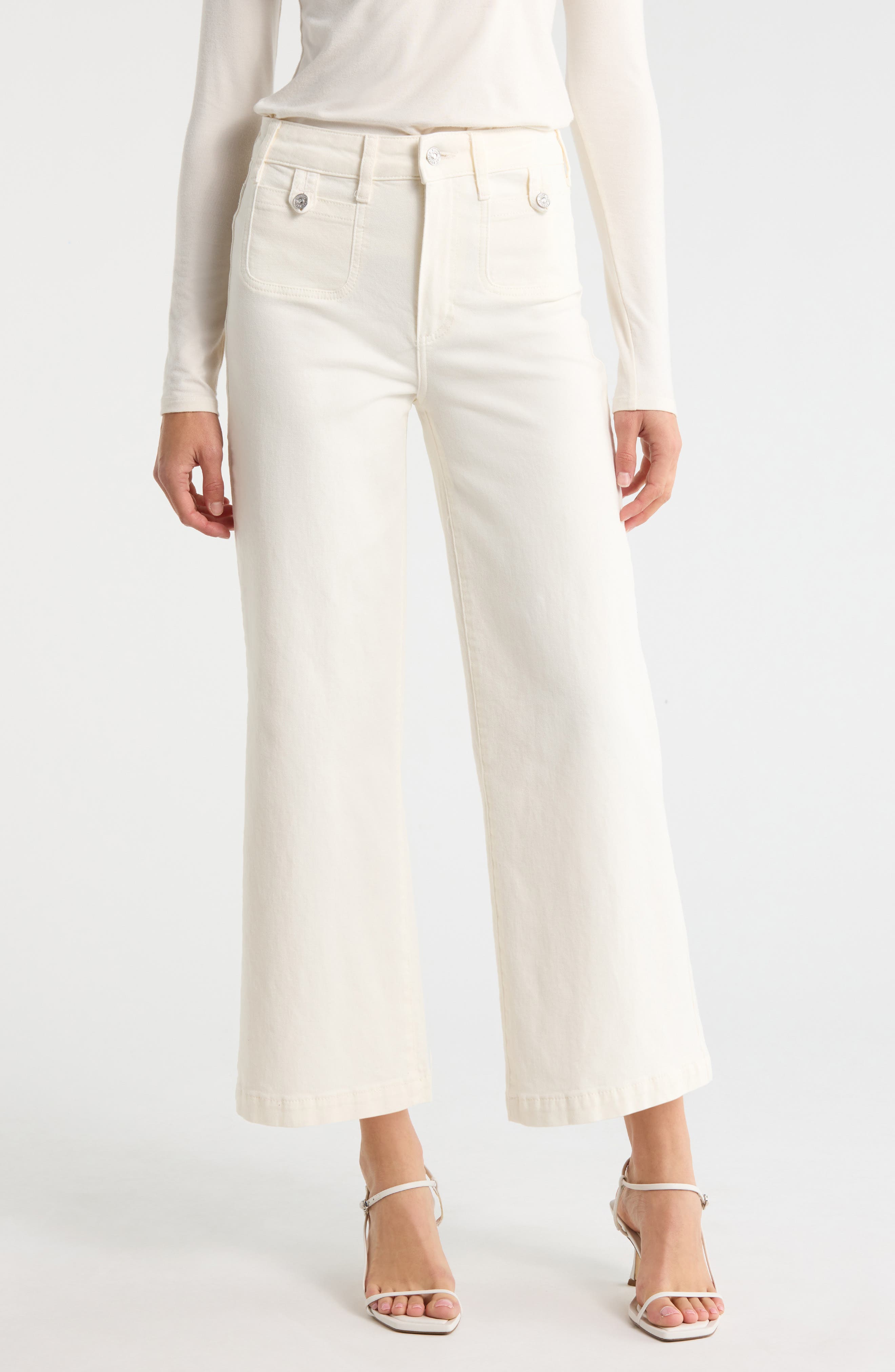 Anessa High Waist Ankle Wide Leg Jeans