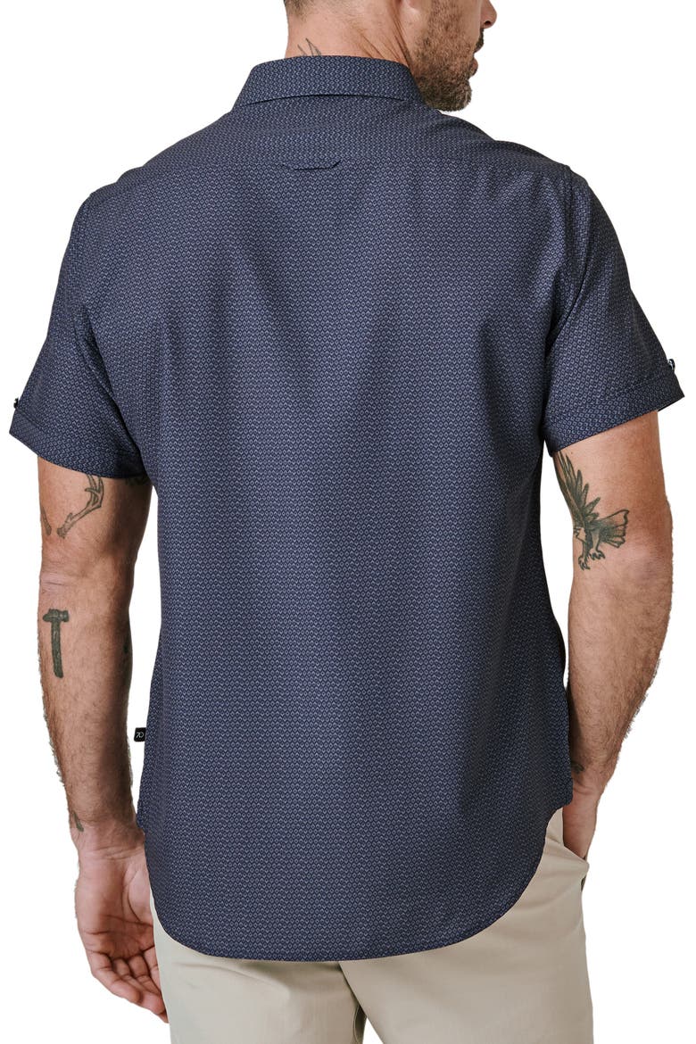 Higher Love Short Sleeve Button-Up Performance Shirt, Alternate, color, BLACK
