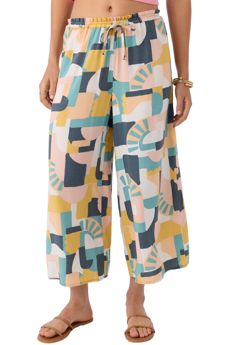 Murrie Crop Drawstring Pants, Main, color, MULTI COLORED