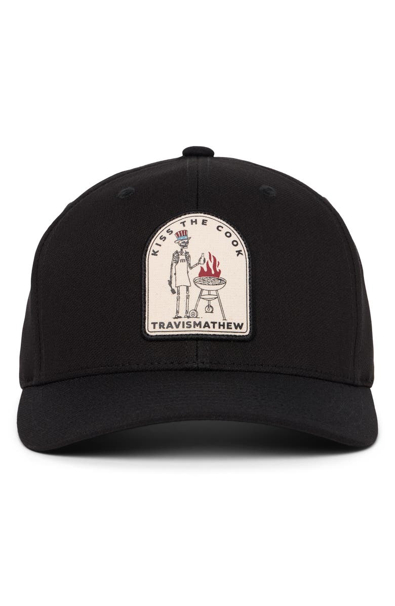 TravisMathew Bonfire Nights Snapback Baseball Cap, Alternate, color, Black