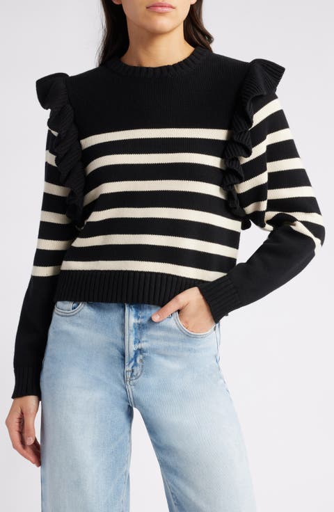 Blair Ruffle Stripe Sweater