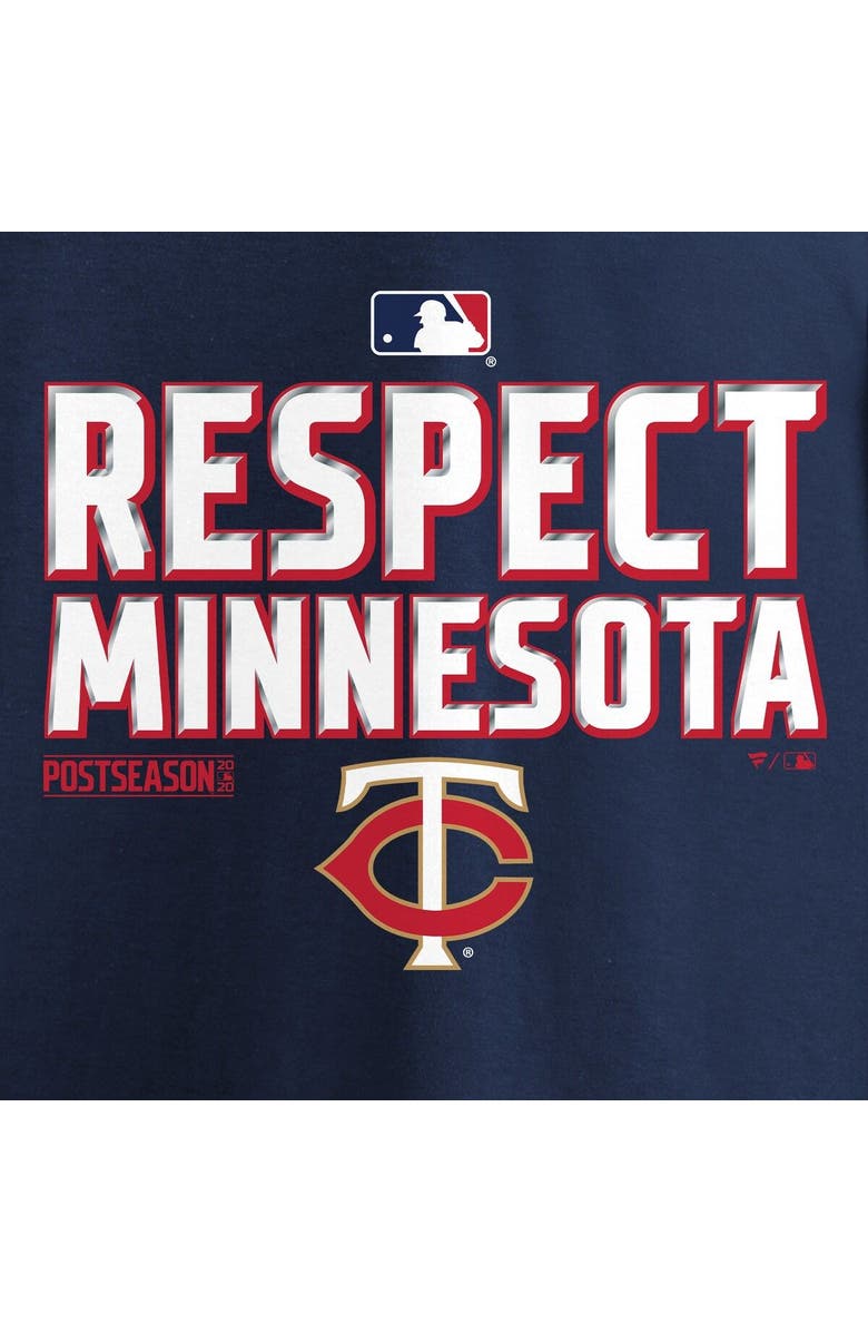 FANATICS Women's Fanatics Branded Navy Minnesota Twins 2020 Postseason Locker Room V-Neck T-Shirt, Alternate, color, 