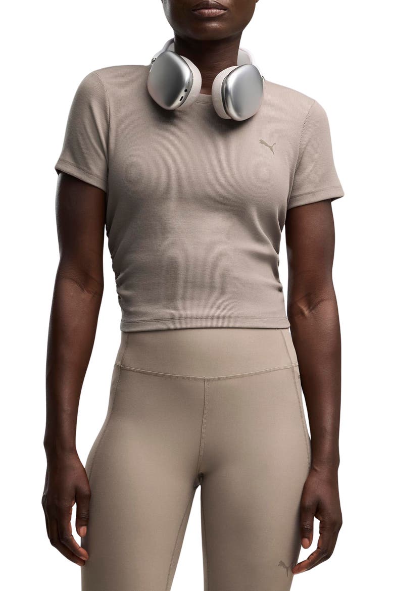 Cloudspun Rib Performance Tee, Main, color, MOUSE GRAY