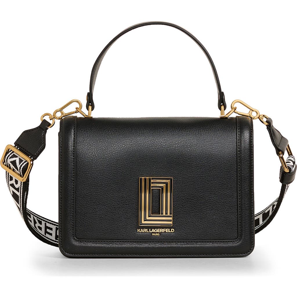 Karl Lagerfeld Simone Flap Crossbody In Black