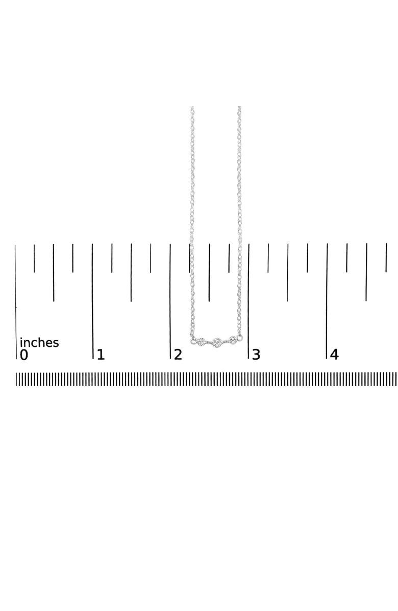 Haus of Brilliance Sterling Silver 1/5 Cttw Lab Grown Diamond 3 Stone Station Necklace, Alternate, color, Silver