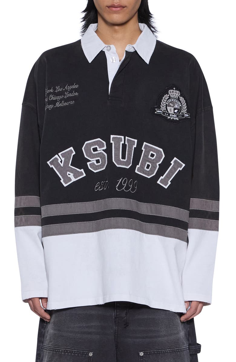 Ksubi Duke Rugby Jersey, Main, color, Black