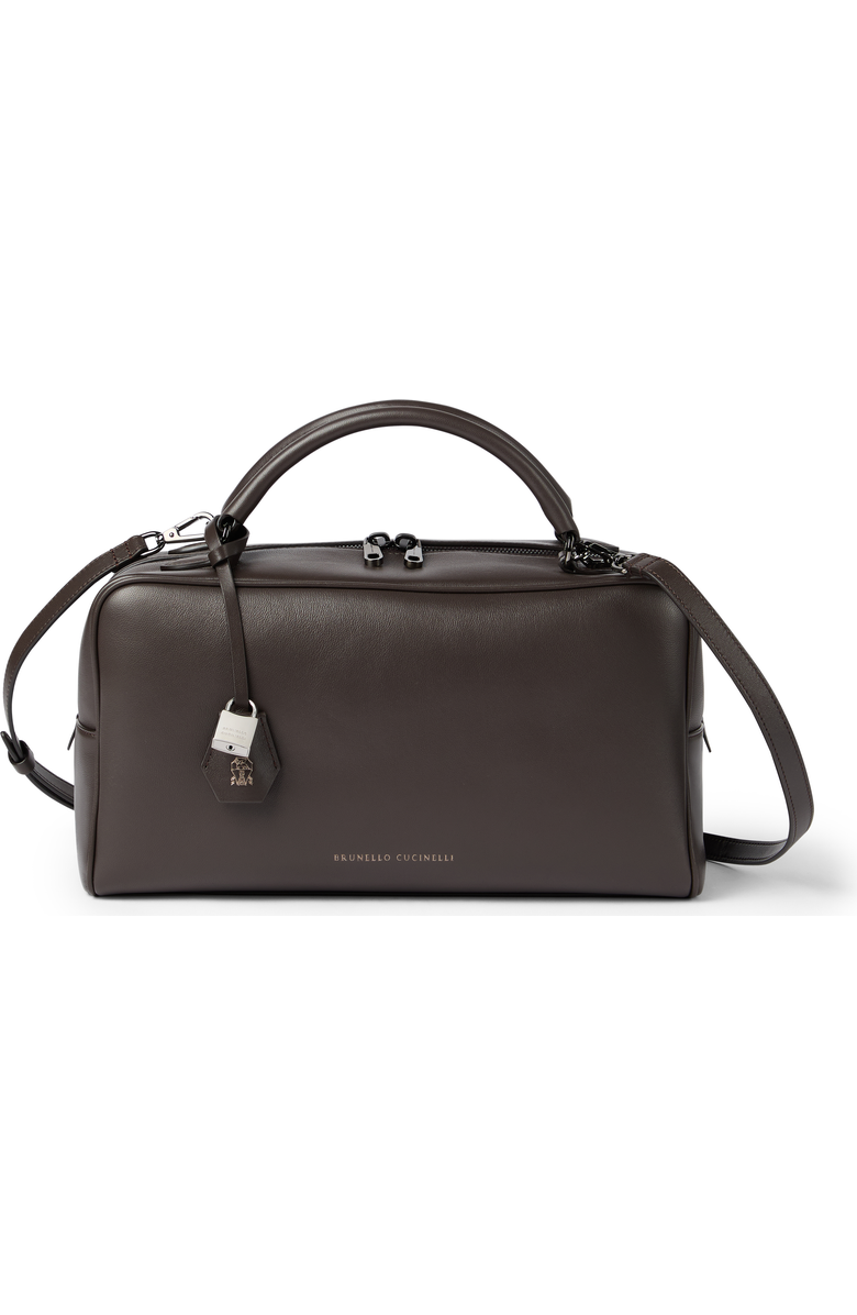 Brunello Cucinelli Nappa Boston Explorer bag, Main, color, Rust Brown