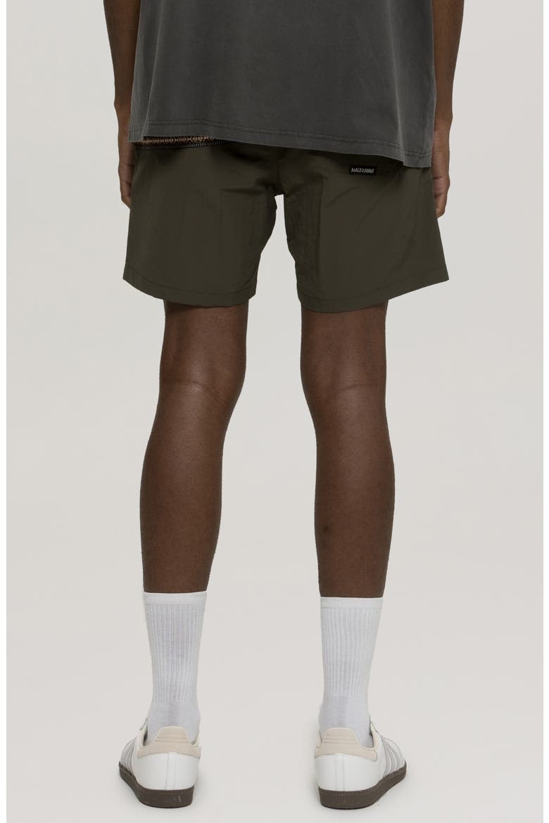 Granite Colorblock Nylon Swim Trunks, Alternate, color, THYME