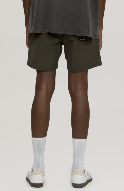 Maui And Sons Maui & Sons Granite Colorblock Nylon Swim Trunks In Thyme