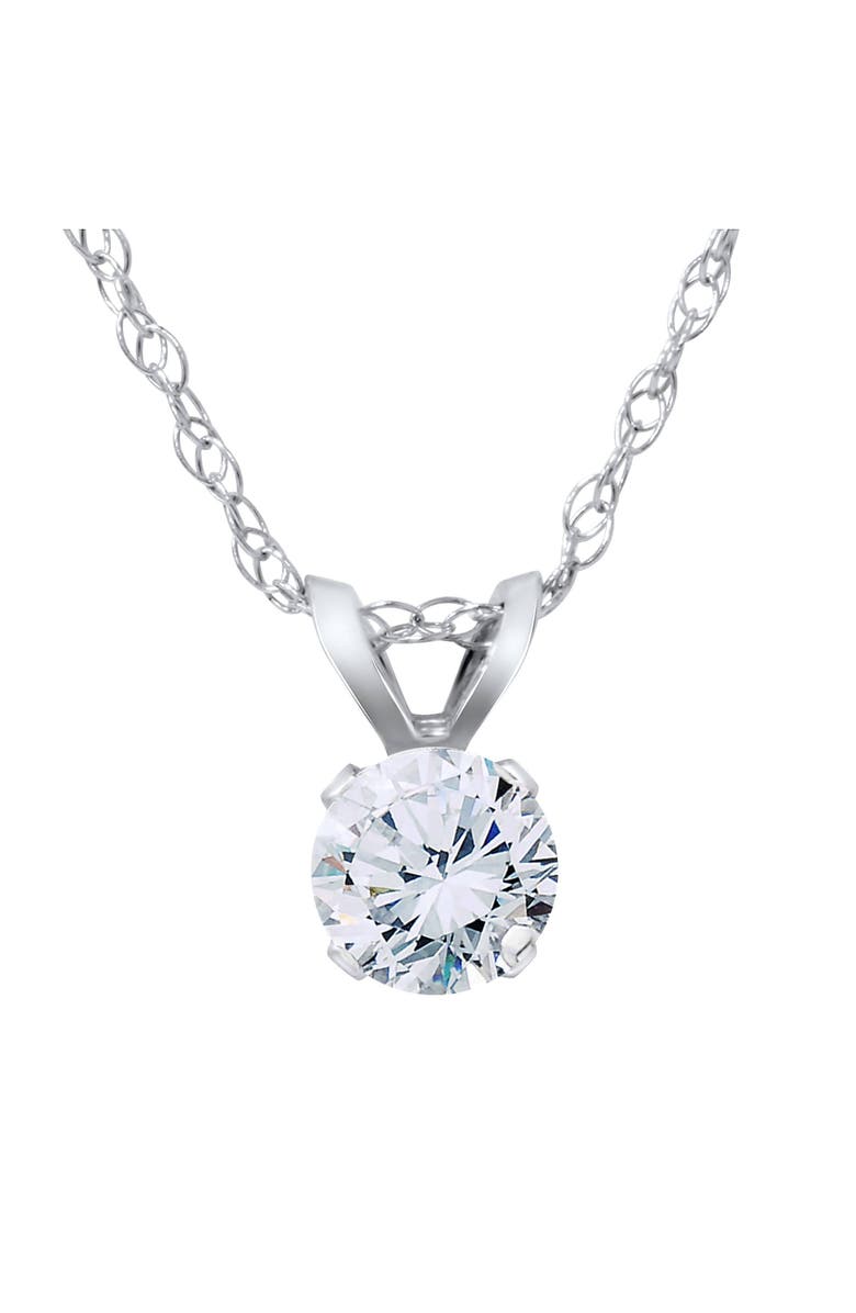 Bliss Diamond VS 3/8ct Diamond Solitaire Pendant 14K Gold, Alternate, color, 14K White Gold
