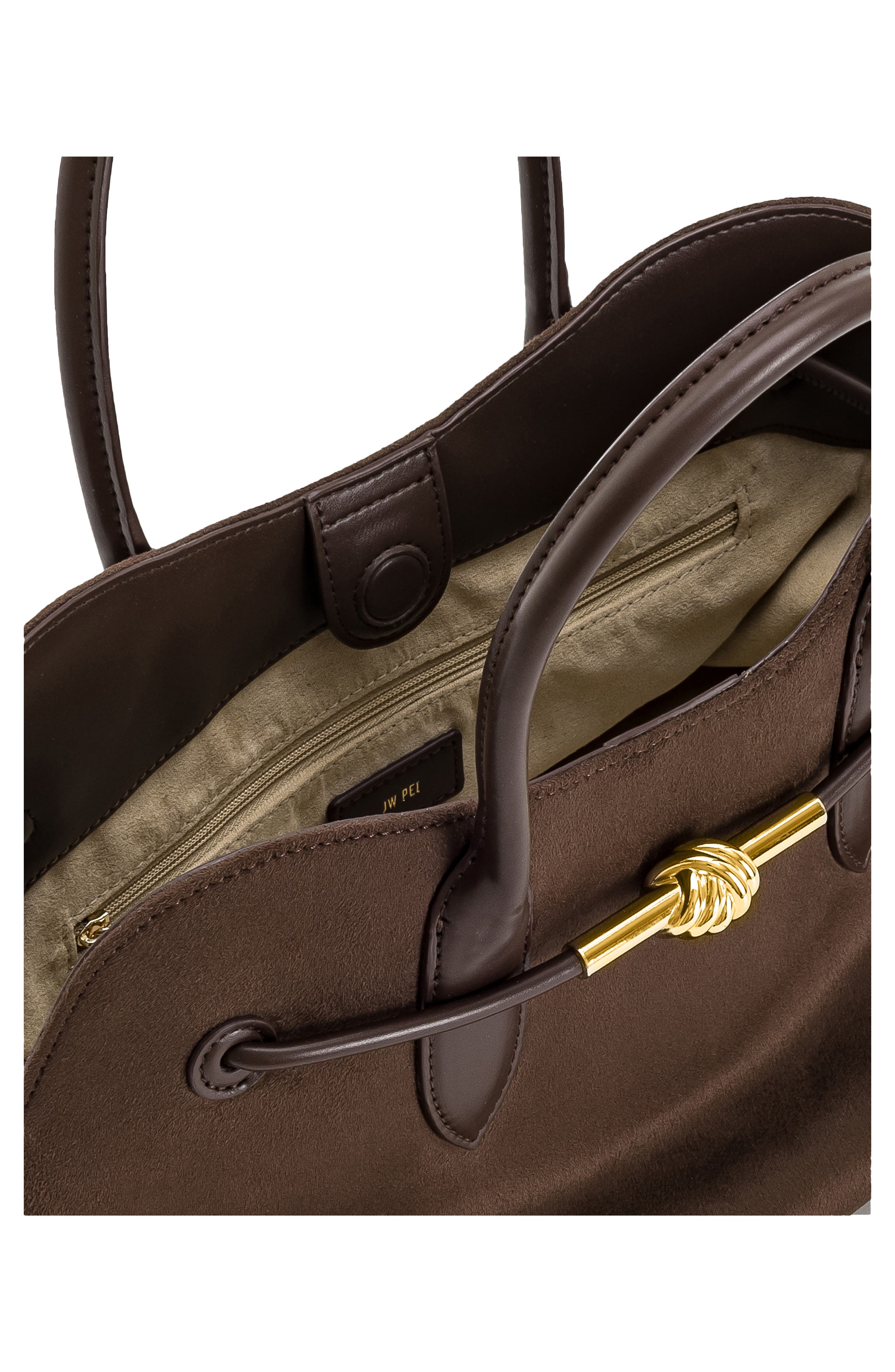 JW PEI Adele Metal Rope Knot Tote Bag, Alternate, color, Mocha Brown