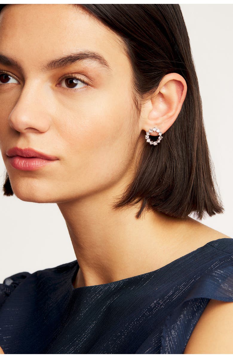Ted Baker London Cresina Crystal Hoop Stud Earrings, Alternate, color, 