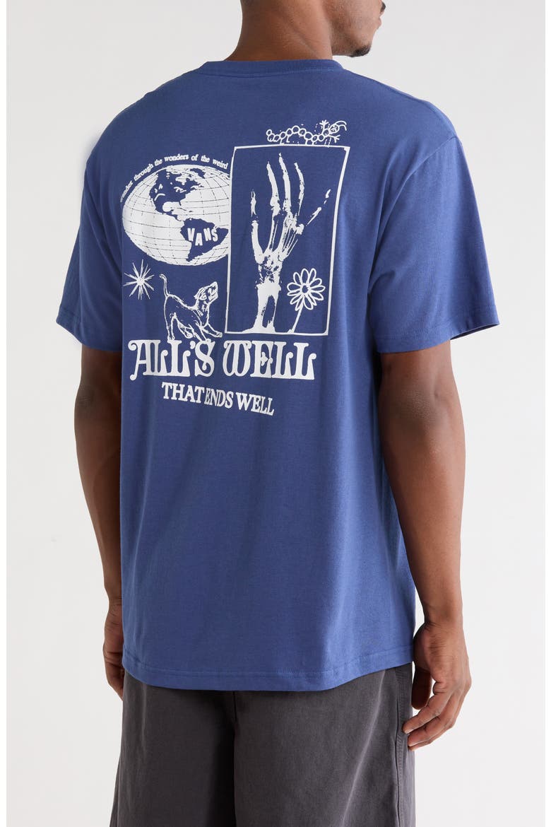 All's Well Cotton Graphic T-Shirt, Alternate, color, TRUE NAVY