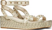 Valentino Garavani Rockstud Flatform Espadrille Sandal