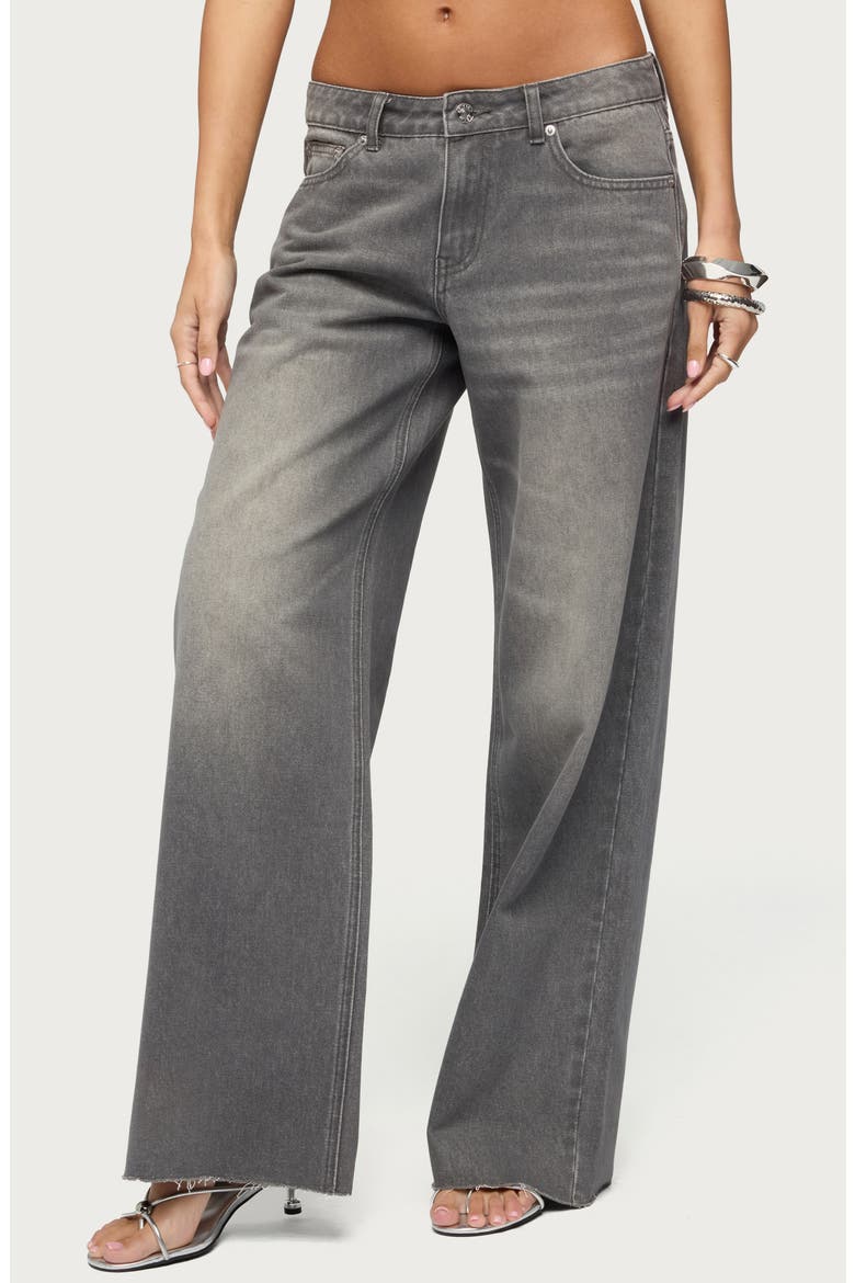 Raelynn Washed Low Rise Baggy Jeans, Main, color, CINDER-GRAY
